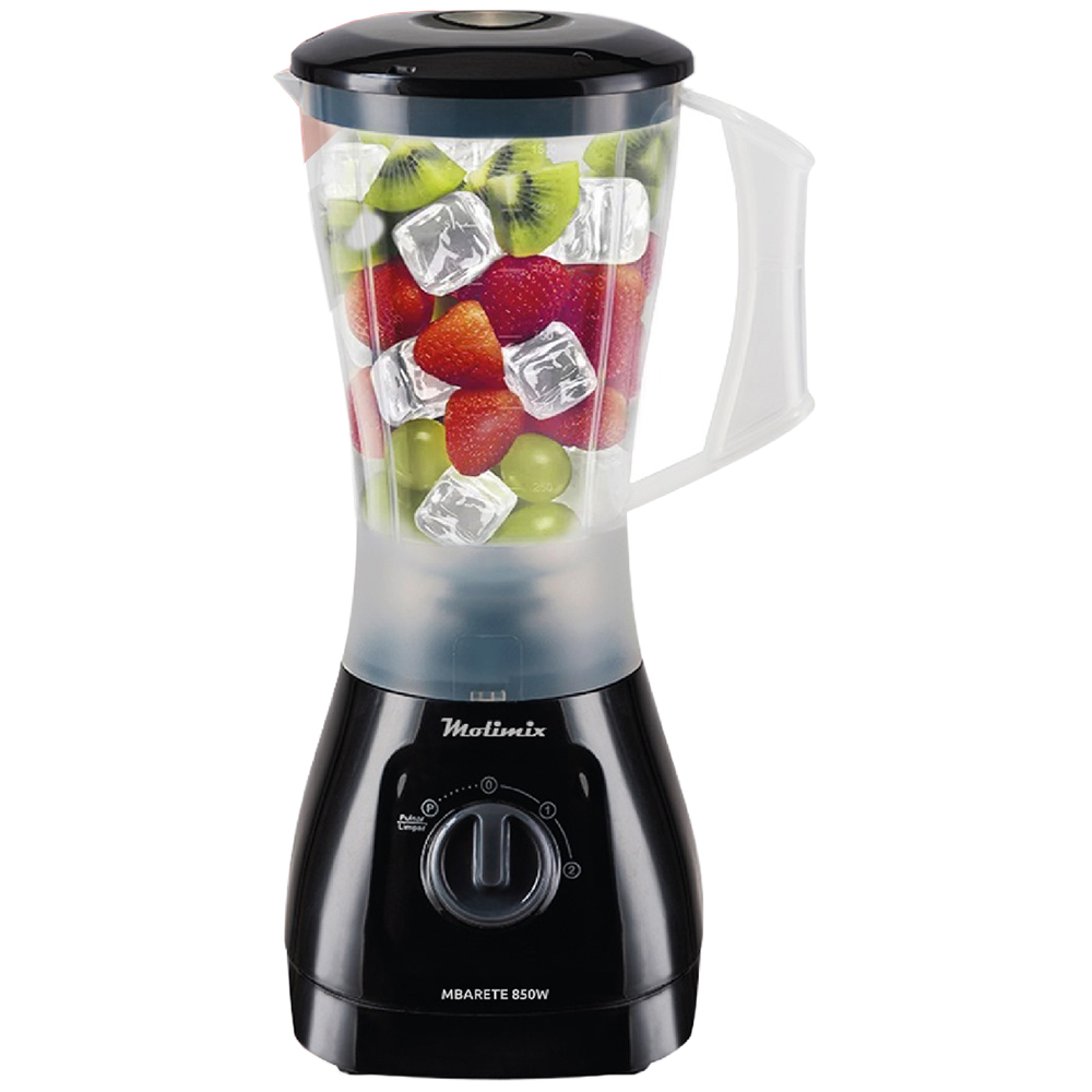 Características: 

Marca: Molimix
Modelo: Mbarete ML-850
Color: Negro/Blanco
Potencia: 850W
Material: Plástico - Láminas de acero inoxidable
Capacidad: 1.5 Litros
Velocidades: 2 + Pulsar
Voltaje: 220V
Dimensiones del Embalaje: 38.00 cm X 25.30 cm X 20.20 cm
Peso Bruto: 4.110 kg