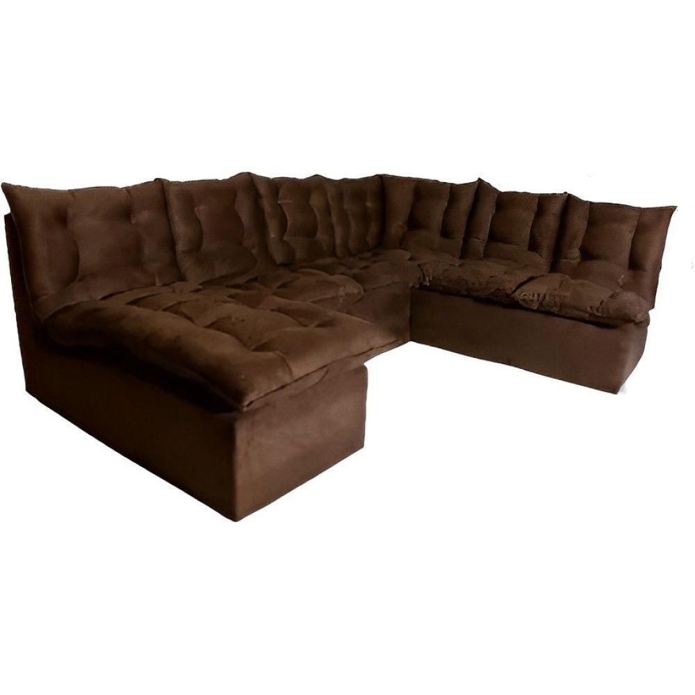 - Diseño: Ergonómico y sofisticado
- Ofrece: Comodidad, funcionalidad y estilo en el hogar
- Posee: Almohadones de fibra siliconada y espuma soft
- Material: Fibra siliconada, piezas de espuma picada y tela gamuza 
- Dimensiones: 270 x 90 x 130 cm