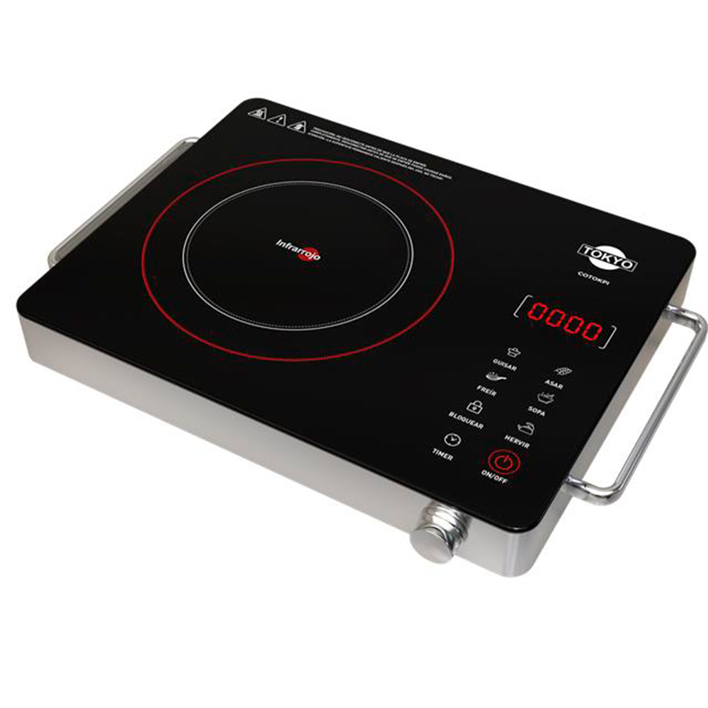 La mejor opción para cocinar con la más alta calidad y un diseño elegante, la placa infrarroja Tokyo que cuenta con 1 zona infrarroja y 2000 W. de potencia.

Descripción

* Panel LED, con pantalla táctil.
* Asas para fácil transporte.
* Bajo consumo de energía.
* Placa de vidrio resistente.
* 8 niveles de temperatura.
* Función temporizador.
* Bloqueo de seguridad.
* 2.000 W de potencia.
* 1 zona infrarroja.

Imágenes meramente ilustrativas. Imágenes e información sujetas a cambios sin previo aviso.

Medidas del Packaging
- ALTO: 46.8 CM
- LARGO: 35.5 CM
- PESO: 17500 GR
- ANCHO: 9 CM