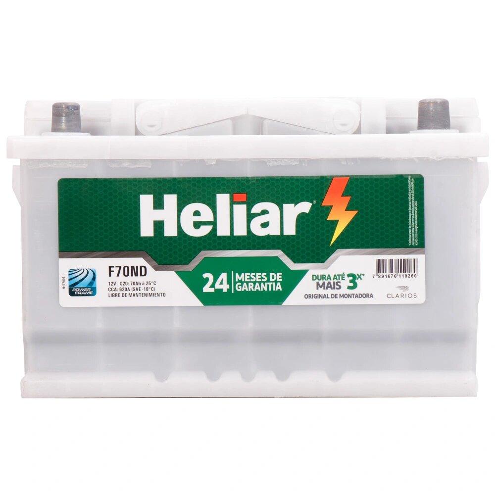 BATERÍA HELIAR 70AH DERECHO
Especificaciones
- Marca: HELIAR
- Tipo de Producto: BATERÍA
- Ancho: 175 MM
- Largo: 281 MM
- Altura: 175 MM
-Período de garantía: 12 MESES
OBSERVACIÓN	El producto entregado puede diferir de la fotografía y especificaciones. Los precios expresados son para compras al contado y de forma online, si requiere financiación o comprar por otro canal los mismos pueden variar.