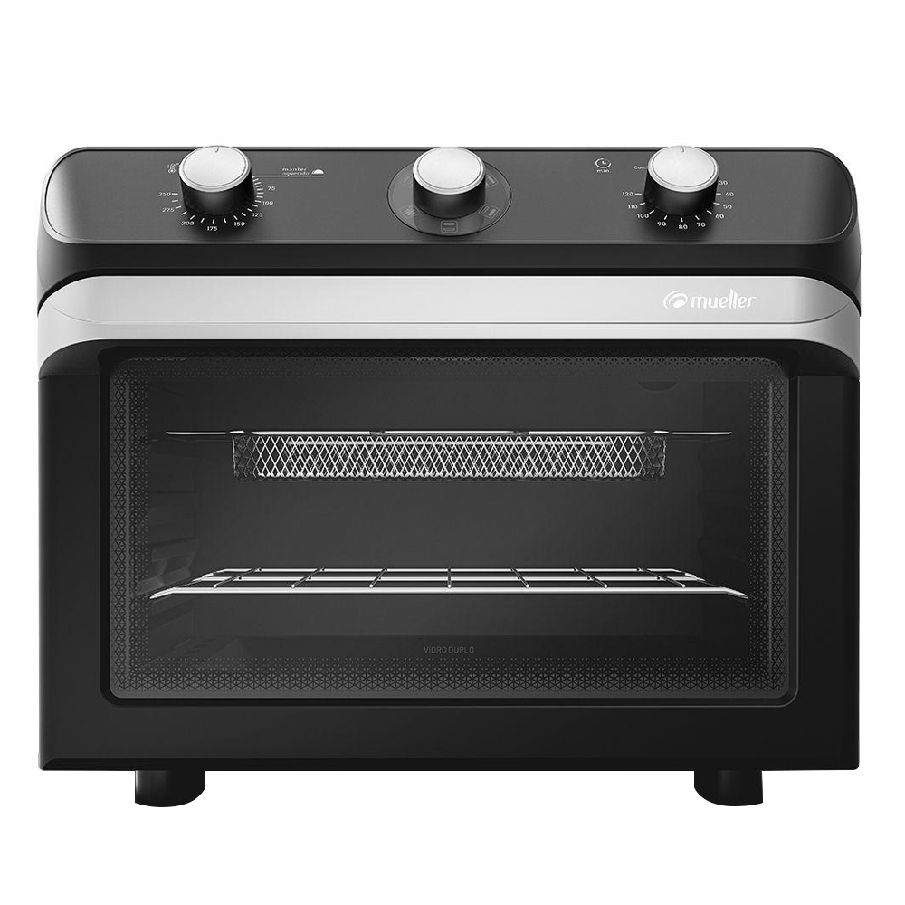 Espacio de horno para preparar grandes porciones a la vez. Hornear, dorar, dorar, freír sin aceite, deliciosas recetas para toda la familia.

Especificaciones técnicas
- Capacidad 35 Lts.
- Puerta con dos capas de vidrio.
- Temperatura mínima de 50 °C y máxima de 250 °C.
- Termostato para control de temperatura.
- Temporizador de hasta 120 min.
- Potencia 1850W.

Medidas
- Alto: 39 cm.
- Largo: 48 cm.
- Profundidad: 45 cm.