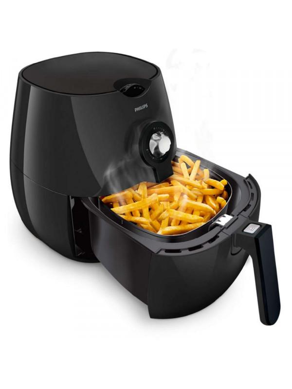 FRITADORA PHILIPS AIRFRYER HD9218/70 NEGRA

- Con la Airfryer podrá freír, tostar, asar e incluso hornear
- La innovadora Airfryer de Philips con tecnología Rapid Air no solo es fantástica para freír, sino que también le permite tostar, hornear e incluso asar sus platos favoritos: una solución completa para todas sus comidas.
- Temporizador y regulador de temperatura de ajuste manual.
- Su temporizador integrado le permite preajustar tiempos de cocción de hasta 30 minutos. La función de apagado automático incluye un indicador de sonido de "listo". El control de temperatura completamente ajustable le permite preajustar la mejor temperatura de cocción para los alimentos de hasta 200 ºC (390 ºF).
- Frituras saludables con tecnología Rapid Air.
- Con la tecnología Rapid Air, la Airfryer hace circular el aire caliente alrededor de una canasta de cocción de malla metálica, con poco o nada de aceite, ya que fríe, hornea y asa.