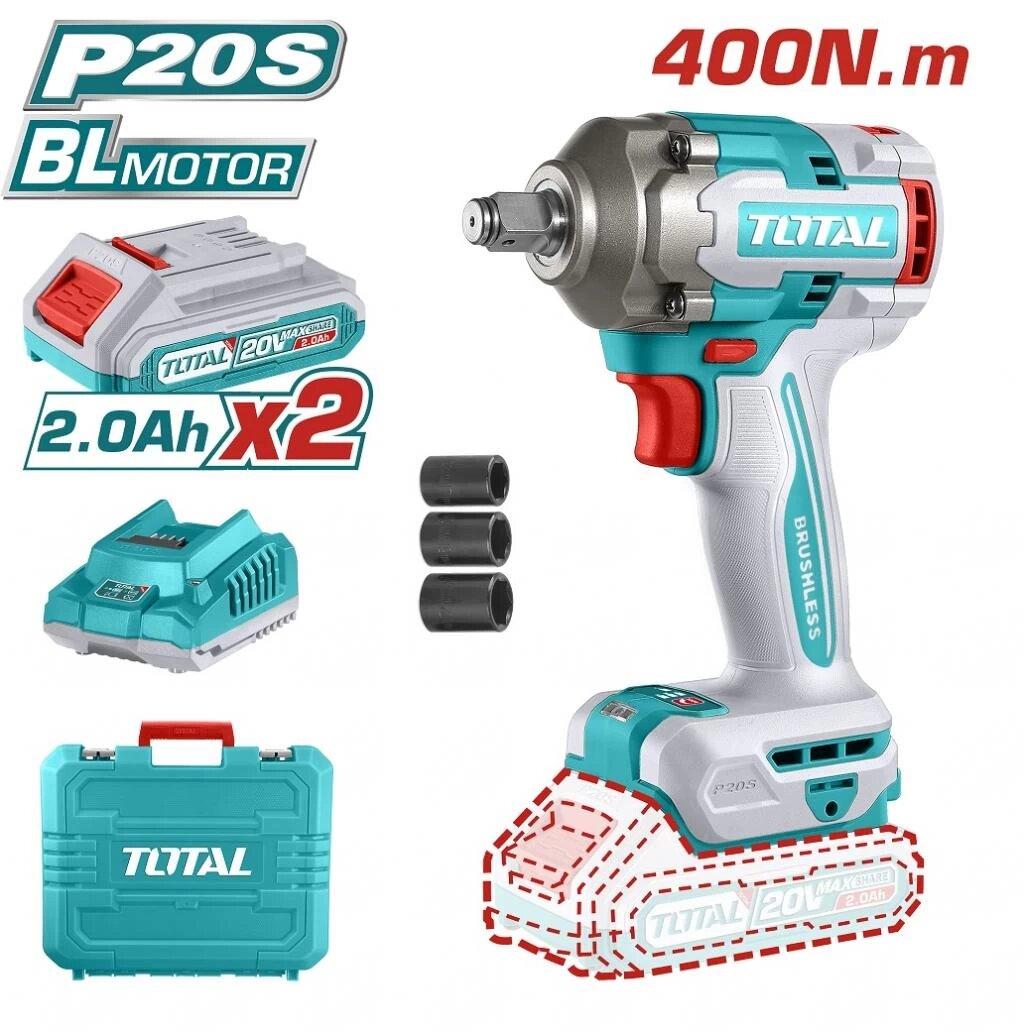 - Tasa de impacto (BPM):0-2900 bpmMáx.
- Esfuerzo de torsión (NM):400 Nm
- Rotación ( RPM ):2300 rpm
- Voltaje:20 v
- Motor: BRUSHLESS
- Número máximo de revoluciones:2300rpm
- Par máximo:400 Nm
- Funciones:Modo de choque
- Tasa de impacto máxima: 0-2900 bpm.
- Capacidad de la batería:2Ah
- Tipo de mandril: cuadrado de 1/2"

* Incluye:
 - Dos baterías de 2A
 - Cargador
 - Tres cabezales (17 mm, 19 mm, 21 mm)
