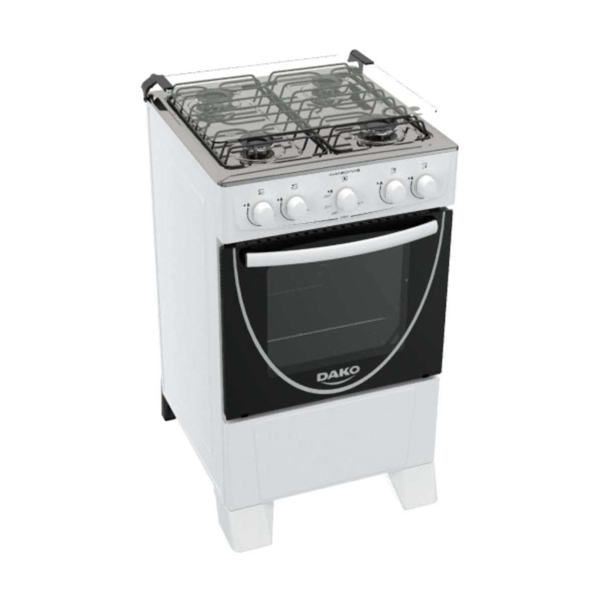 Cocina Dako a Gas Amazonas 4 Hornallas Blanco 1065
Es ideal para hogares que buscan eficiencia y estilo. Equipado con cuatro quemadores a gas, permite cocinar varios platos a la vez con gran comodidad. Su diseño en blanco aporta un toque moderno y elegante a cualquier cocina, mientras que su estructura robusta asegura durabilidad. Con controles intuitivos y encendido rápido, facilita la preparación de comidas. Además, su diseño compacto se adapta bien a espacios diversos, ofreciendo versatilidad y funcionalidad.


Especificaciones
- 4 Hornallas
- Color: Blanco
- Tapa de Vidrio
- Mesada de Acero Inox
- Doble vidrio en la puerta del horno.
- 1 Rejilla fija con dos ajustes de altura.
- Horno limpia fácil.
- Manija de metal.
- Dimensiones:

- Alto: 85,3 cm.
- Ancho: 48 cm.
- Largo: 57,3 cm.
- Horno y hornallas a gas