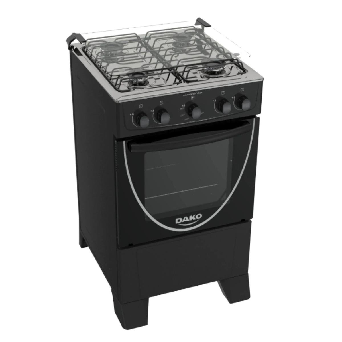 Cocina Dako Amazonas 4 hornallas Negra 1064
Alto rendimiento, ofrece versatilidad para cocinar una variedad de platillos simultáneamente, desde comidas familiares hasta cenas especiales. Su horno espacioso permite una cocción uniforme y eficiente, ideal para preparar grandes cantidades de comida o para hornear pasteles y panes. La superficie de la cocina está diseñada con materiales de alta calidad que son fáciles de limpiar y mantener, mientras que el diseño negro elegante se adapta perfectamente a cualquier cocina moderna. La Dako Amazonas cuenta con controles intuitivos que facilitan la selección de temperaturas y modos de cocción. Además, incluye un sistema de encendido automático para mayor comodidad y seguridad durante el uso

Especificaciones

- 4 Hornallas
- Color: Negro
- Tapa de Vidrio.
- Mesada de Acero Inox.
- Doble vidrio en la puerta del horno.
- 1 Rejilla fija con dos ajustes de altura.
- Horno limpia fácil.
- Manija de metal.
- Horno y hornallas a gas

Dimensiones:

- Alto: 85,3 cm.
- Ancho: 48 cm.
- Largo: 57,3 cm.