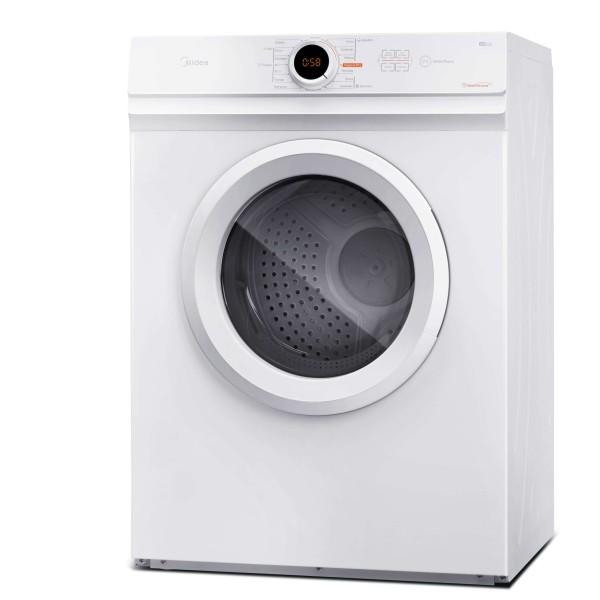 Medidas:
Alto 84
Ancho 59
Profundidad 54

Fuente de Alimentación 220 -240V -50Hz
Potencia Nominal: 2000W
Potencia del motor: 200 W
Potencia de Calefacción: 1800W

Capacidad de 9 Kilos.
Panel Lunar Exclusivo de Midea
Hygiene Dry.
Anti Arruga.
Tambor galvanizado en Zinc
Secado por evaporación

El guardián de la salud de tu familia
HYGIENE DRY
A través del programa Hygiene Dry, una vez finalizado el ciclo de secado, el tambor interior permanecerá a la misma temperatura durante otros más de 30 minutos para garantizar una esterilización eficaz. Su salud es siempre lo que cuidamos. Queremos ser el guardián de la salud de tu familia.

Exclusivo diseño que integra visualización y operación
DISPLAY LUNAR
El innovador Display Lunar integra la perilla de programas y el display convencional en un solo lugar, facilitando la visualización. Este elegante diseño puede facilitar su operación y mejorar su experiencia de uso.

Reduce las arrugas
ANTI ARRUGAS
Después de seleccionar la función Anti Arrugas, una vez finalizado el secado, el tambor se gira cada 10 minutos en 2 horas, lo que ayuda a prevenir el despliegue cuando olvides de descargar la ropa del tambor.

Remueve todos olores indeseados
REFRESCAR
¿Quién dice que una secadora solo puede secar la ropa? ¡Esta secadora puede hacer más que lo que imaginas! El programa Refrescar mejora la circulación de aire fresco dentro del tambor para eliminar olores no deseados, como olor a cocina, a moho, a cigarrillo, etc.

Ahorra tiempo
SECADO RÁPIDO
Seca cargas pequeñas dentro de 40 minutos cuando tengas prisa. No te preocupes más por el secado de una sola prenda. Ahora puedes secar lo que quieras y necesites muy rápidamente.

Desempeño perfecto
VENTILACIÓN FUERTE
Con una fuerte circulación de aire interior, esta secadora ventilación puede completar cada una de las tareas asignadas.