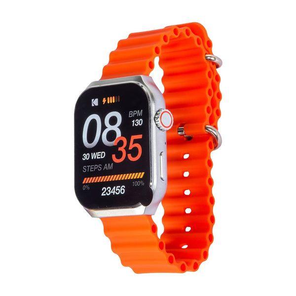 · 1.96” Pantalla Full HD
· Color: Naranja
· Llamadas y asistente de voz - Firmware en varios idiomas
· Carga inalámbrica - Batería: 260 mAh
· Tiempo de trabajo: máximo 5 días - Tiempo de espera: aprox. 10 días 
· Notificaciones de mensaje - Control remoto de cámara
· Control de reproductor de música - Funciones e historial de llamadas 
· Podómetro - Reloj mundial - Función de alarma - Cronómetro y 
temporizador - Localización