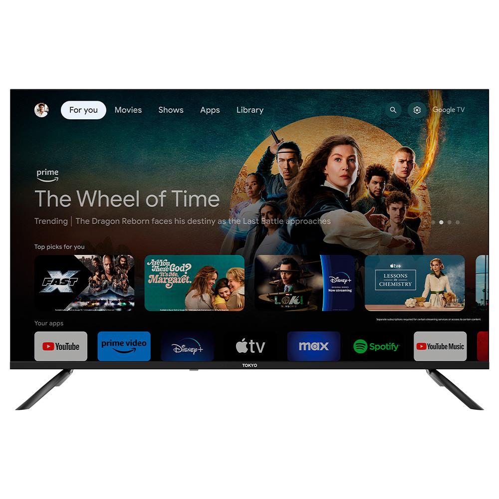 Con el televisor Tokyo Google disfruta de tus series favoritas con la mejor resolución y calidad de imagen pensada para vos.

Descripción
* Sistema Operativo Google TV.
* Chromecast incorporado.
* Resolución UHD 4K 3840x2160.
* Bordes Frameless ultra delgados.
* RAM 2GB.
* Memoria 8Gb.
* WiFi.
* Puertos 1 Red, 4 HDMI, 2 USB.

Imágenes meramente ilustrativas. Imágenes e información sujetas a cambios sin previo aviso.

Medidas del Packaging
ANCHO	118.5 CM
ALTO	13.5 CM
LARGO	73.5 CM
PESO	12000 GR