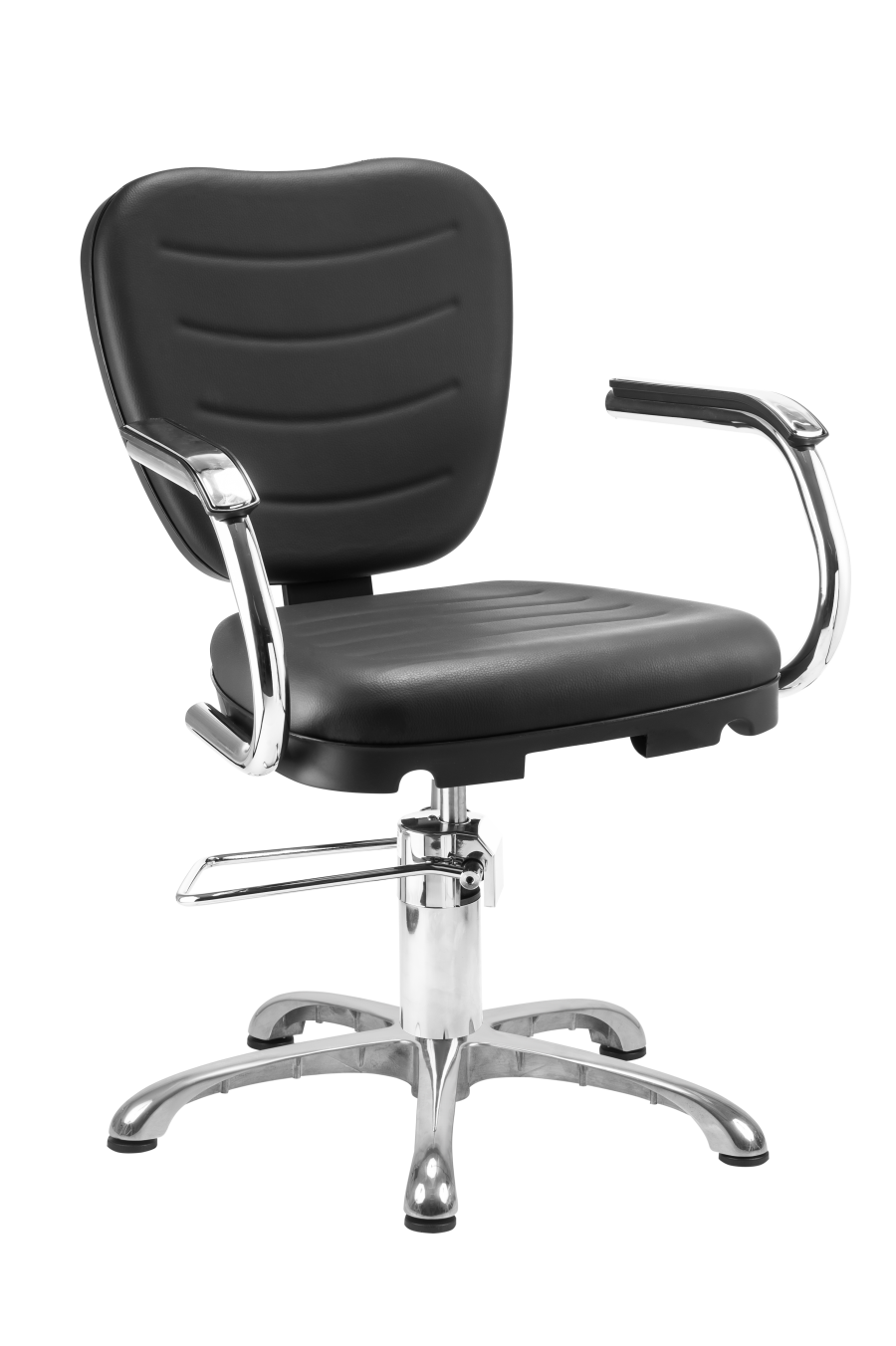 La Silla Top es imbatible en su categoría en diseño, practicidad y comodidad.

Respaldo: Top se adapta perfectamente a las necesidades del profesional;

Apoyo de brazos: La estructura del apoyo de brazos superior está construida en acero tubular, recubierta con polímero de alta resistencia y acabado metalizado, destacando por su diseño moderno y audaz;

Tapicería: Su tapicería está construida 100% con espumas inyectadas de alta densidad, con líneas modernas impresas en su base y respaldo, lo que hace de Top uno de los sillones más deseados por profesionales de todo el mundo;

Estructura: Su estructura de acero tubular proporciona una mayor durabilidad, originalmente brasileño, Top está construido en nuestra fábrica y se somete a rigurosas pruebas de calidad y resistencia;

Acabado: La silla Top tiene un acabado cromado, gran resistencia y protección durante el uso, además de proporcionar un mayor refinamiento y elegancia al ambiente;

Base: Tiene una base cromada antideslizante, que proporciona un mayor agarre y estabilidad. Su sistema hidráulico garantiza precisión durante el ajuste de altura y freno;

Capacidad máxima de peso: 170 kg.