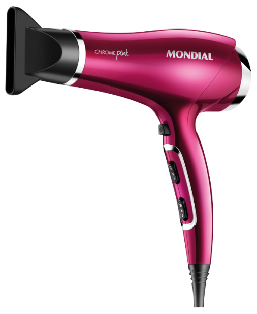 SC-36 El Secador de Cabello Chrome Pink combina potencia y tecnología para brindarte un secado eficiente y cuidadoso con tu cabello. Con sus 2000W de potencia, este secador ofrece un rendimiento excepcional que te permite secar tu cabello rápidamente, ahorrando tiempo y energía.

Con dos velocidades y tres ajustes de temperatura, este secador te da el control total sobre tu experiencia de secado, permitiéndote adaptar la configuración a las necesidades específicas de tu cabello y estilo deseado. Ya sea que busques un secado suave y delicado o un secado rápido y potente, este secador puede satisfacer tus necesidades.

La tecnología de turmalina incorporada ayuda a mantener el cabello suave, brillante y libre de frizz, proporcionando resultados profesionales en cada uso. Además, el bocal direccionador de aire te permite concentrar el flujo de aire para obtener un secado preciso y controlado, mientras que el jato de aire ayuda a acelerar el proceso de secado para obtener resultados rápidos y eficientes.

Con el Secador de Cabello Chrome Pink, puedes disfrutar de un secado de calidad de salón en la comodidad de tu hogar, cuidando la salud y la apariencia de tu cabello con cada uso.