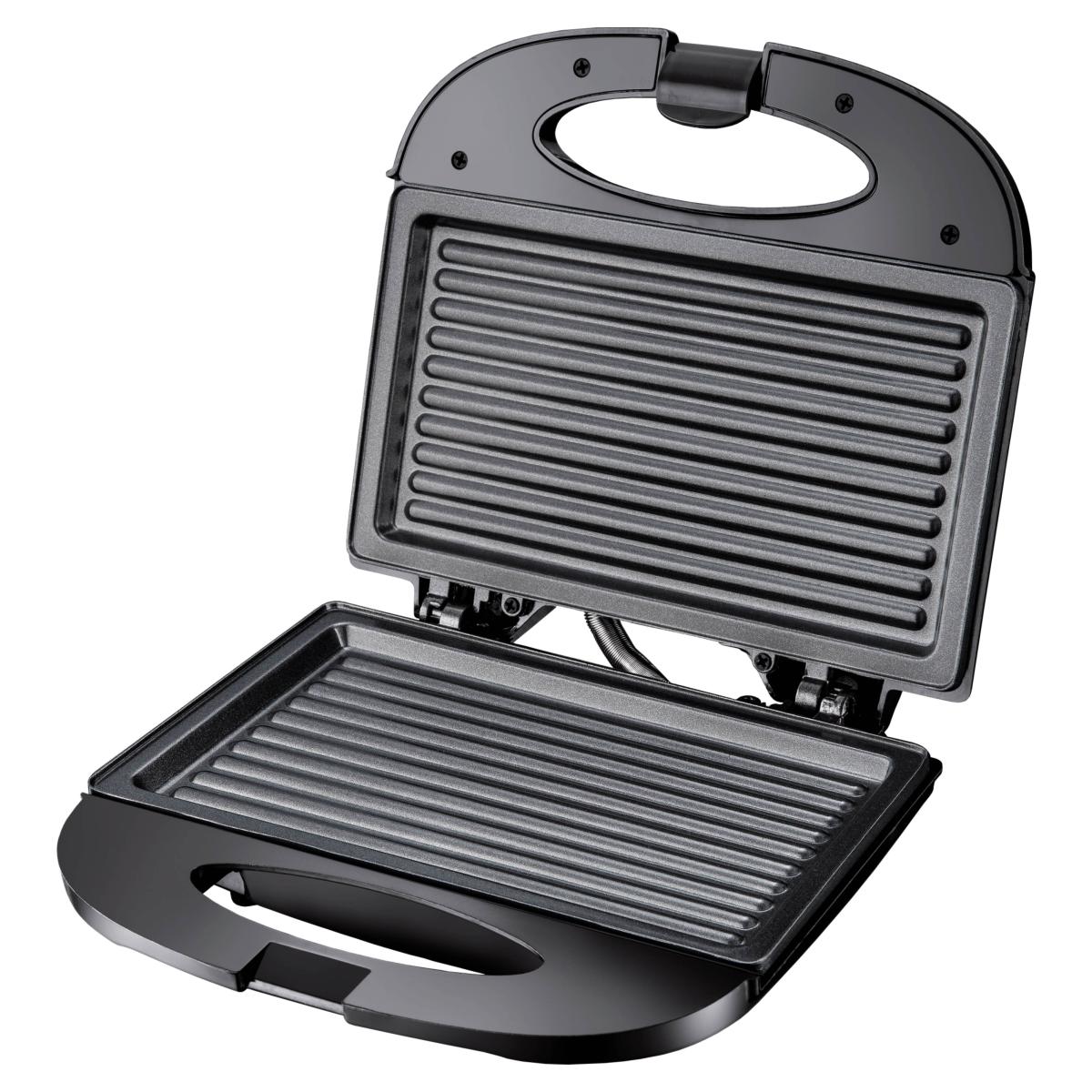 Disfruta de deliciosos sándwiches a la parrilla con nuestra sandwichera grill. Su superficie antiadherente garantiza un fácil desprendimiento y una limpieza sin complicaciones. La tecnología cool touch mantiene la carcasa exterior fría al tacto para mayor seguridad. Las luces LED indicadoras te permiten saber cuándo está lista para usar. Con su soporte antideslizante, podrás cocinar con estabilidad. Funciona con voltaje de 220V~50Hz y tiene una potencia de 800W. Prepara sándwiches perfectamente tostados y sabrosos con nuestra sandwichera grill de calidad.


CARACTERÍSTICAS
- Antiadherente
- Cool touch
- Luces LED indicadoras
- Soporte antideslizante
- Voltaje: 220V~50Hz
- Potencia: 800W