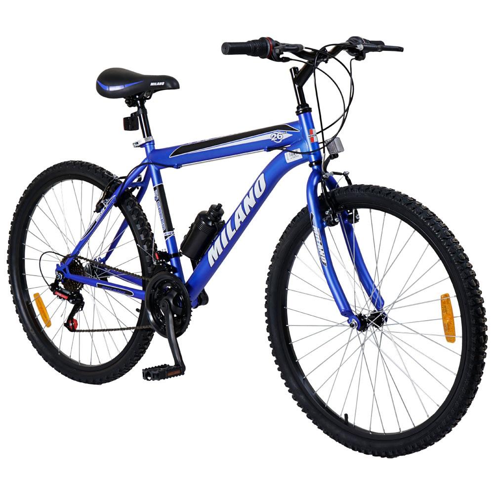 - Marca: MILANO
- Tipo de Bicicleta: MTB
- Aro: 26”
- Tipo de Producto: BICICLETA
- Modelo: ACTION
- Color: AZUL
- Cubiertas: TODO TERRENO (26" X 2.125)
- Descarrilador / Delantero: DESC. MILANO
- Descarrilador / Trasero: DESC. MILANO
- Frenos: V-BRAKE
- Material de Cuadro: ALEACIÓN
- Cuadro: CUADRO INTERMEDIO - UNISEX
- Suspensión: RIGIDA
- Tipo de suspensión: RIGIDA
- Velocidades: 21