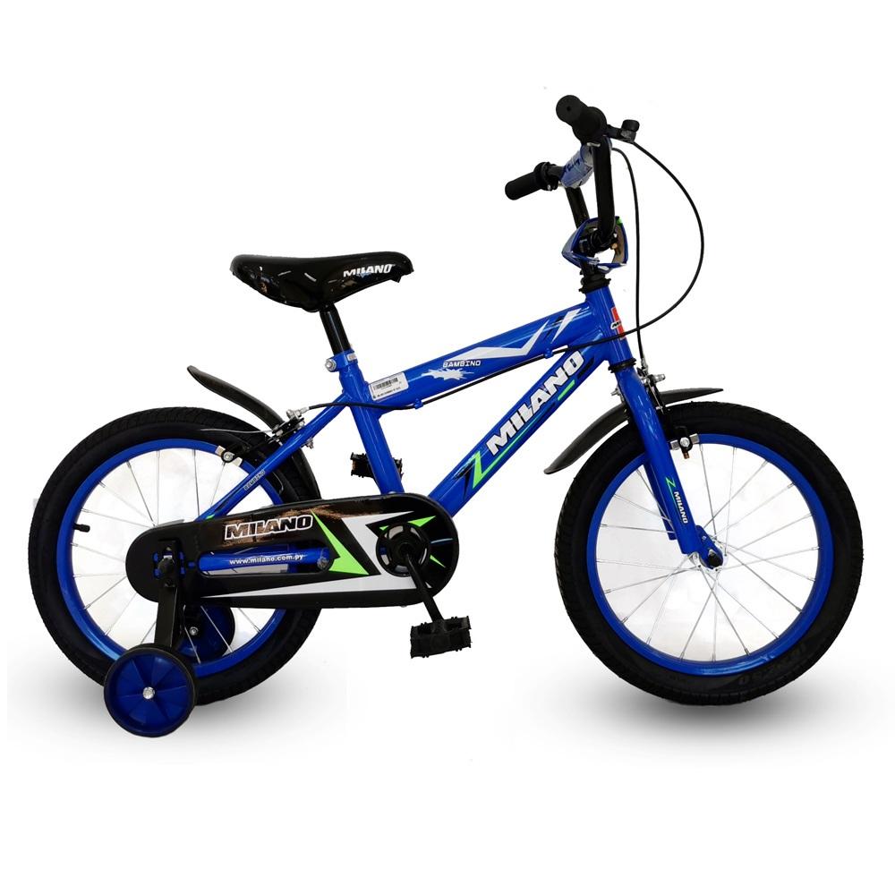 - Marca: MILANO
- Tipo de Bicicleta: INFANTIL
- Aro: 16"
- Tipo de Producto: BICICLETA
- Modelo: BAMBINO
- Color: AZUL
- Cubiertas: TODO TERRENO (16" X 2.125)
- Frenos: U-BRAKE
- Material del Cuadro: ALEACIÓN
- Cuadro: CUADRO INTERMEDIO - UNISEX
- Suspensión: RIGIDA
- Tipo de suspensión: RIGIDA