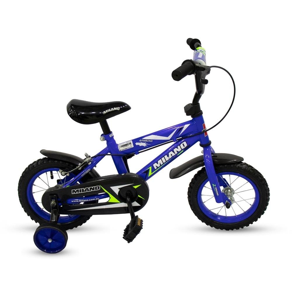 - Marca: MILANO
- Tipo de Bicicleta: INFANTIL
- Aro: 12"
- Tipo de Producto: BICICLETA
- Modelo: BAMBINO
- Color: AZUL
- Cubiertas: TODO TERRENO (12.5" X 2.125)
- Frenos: U-BRAKE
- Material de Cuadro: ALEACIÓN
- Cuadro: CUADRO INTERMEDIO - UNISEX
- Suspensión: RIGIDA
- Tipo de suspensión: RIGIDA