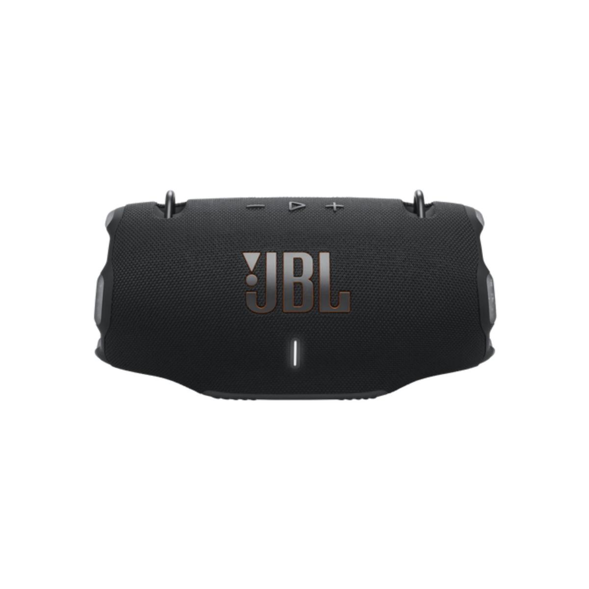 El altavoz portátil resistente al agua JBL Xtreme 4 ofrece un sonido JBL Pro masivo de siguiente nivel con una dinámica increíble, incluso al máximo volumen, gracias a dos potentes woofers y dos tweeters. Compra online en Jk Electrodomésticos al mejor precio!

¡Es hora de vivir con volumen! El altavoz portátil JBL Xtreme 4 resistente al agua ofrece un sonido JBL Pro de última generación con una dinámica increíble, incluso a máximo volumen, gracias a sus dos potentes woofers y dos altavoces de agudos. 

Los radiadores pasivos JBL de doble bombeo te ofrecen unos graves más profundos. ¿Quieres llevar tu música al exterior? La práctica correa para el hombro lo hace fácil, mientras que los resistentes protectores de goma y la clasificación IP67, resistencia al agua y al polvo hacen que un chaparrón repentino o un chapuzón en el lago no detengan la diversión. 

Cuando llegue el momento de crear una experiencia de audio aún mayor, combina dos Xtreme 4 para obtener sonido estéreo. O para tu próxima fiesta, utiliza Auracast para conectar el Xtreme 4 con cualquier altavoz portátil JBL compatible, para que tus amigos que estén descansando junto a la piscina se relajen con la misma lista de reproducción que los que chatean en interiores. 24 horas de reproducción y una cómoda batería externa para tu dispositivo significan que no lo tendrás que recargar hasta la mañana. 

Todo esto, además, está hecho con plástico reciclado y tejido reciclado. 

El JBL Xtreme 4 te ofrece un sonido emocionante en cualquier lugar.