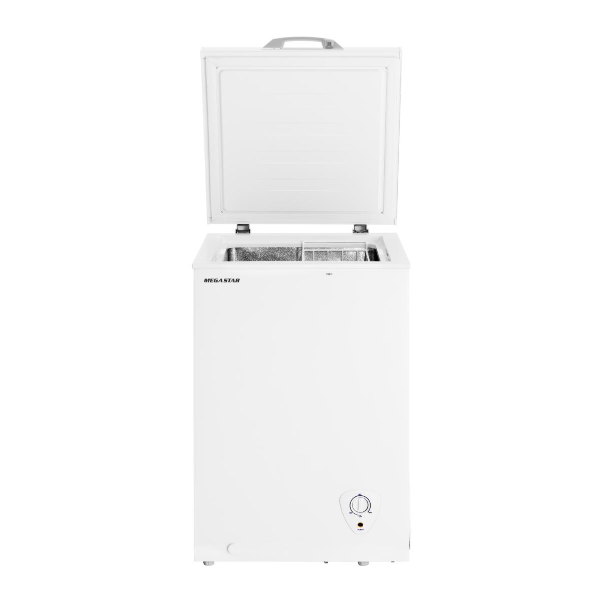 Nuestro congelador de 110 litros ofrece una capacidad amplia para tus necesidades de almacenamiento. Con su termostato externo, puedes ajustar fácilmente la temperatura según tus preferencias. Además de funcionar como congelador, también puede utilizarse como refrigerador. Su cuerpo de metal resistente garantiza durabilidad y fiabilidad a largo plazo. Incluye una práctica canastilla para frutas y verduras. Utiliza el refrigerante R600a y funciona con un voltaje de 220~240V a 50Hz. Mantén tus alimentos frescos y organizados con este confiable congelador


CARACTERÍSTICAS
Capacidad: 110 litros
Termostato externo
Congelador y refrigerador
Cuerpo de metal resistente
Canastilla para frutas y verduras
Refrigerante: R600a
Voltaje: 220~240V 50Hz