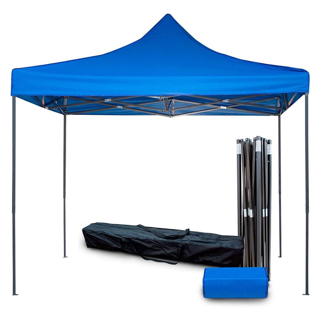 Ideal para Eventos: Realiza un evento sin preocuparte por los rayos solares, la lluvia o el viento con este toldo impermeable y plegable es ideal para tus fiestas, reuniones de jardín y eventos inesperados.

Facil de Armar: Diseño plegable con apertura tipo paraguas, podrá instalarse en un minuto o llevarla a cualquier lugar en su práctica bolsa transportable. Goma en la base central para mejor estabilidad y apertura de su lona.

Material Resistente: Toldo hecho de lona impermeable y gruesa para que la lluvia no detenga tu evento. Tanto el techo como lona soportan las inclemencias del clima, son flexibles y fáciles de doblar para un mejor guardado. Su marco de acero está hecho con tubos rectangulares que son más resistentes a las estructuras con tubos circulares.

Caracteristicas: Abrazaderas resistentes para mejor apertura y estabilidad en exteriores. Toldo hecho de lona 100% Poliéster impermeable, estructura de acero con grosor de 2.95 cm. Medidas TOTALES ARMADO (LxANxAL): 3x3x3 m. PLEGADO: 22x22x146 cm. Incluye: 1 Toldo carpa impermeable plegable. 1 bolsa transportadora. Ligas con gancho.