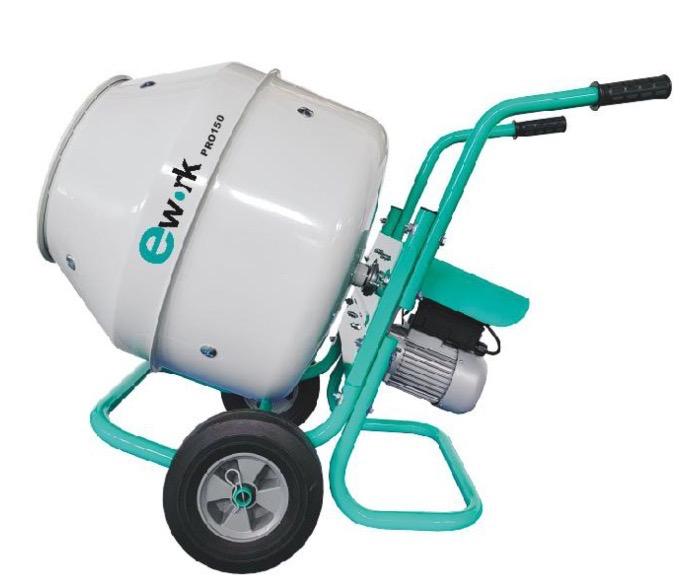 Capacidad del tambor: 150 L.
Volumen de mezcla: 80L.
Potencia de motor: 3/4 HP.
Tensión: 220/50V/Hz.
Peso: 44Kg.