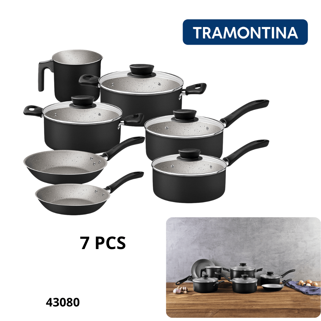 JUEGO DE CACEROLA LINZ NEGRO TRAMONTINA 28299/006 (7 PCS)