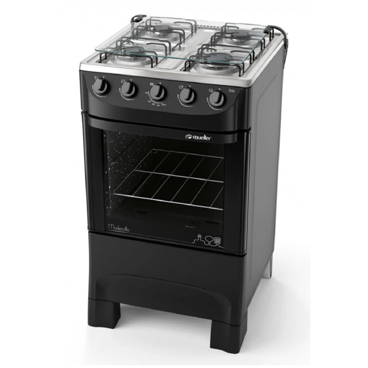 COCINA MUELLER 4 HORNALLAS MODERATTO BLANCO/NEGRO/TITANIO

Cocina Mueller Moderatto 4Hr Negro

Combina estilo y funcionalidad. Con 4 hornallas, ofrece suficiente espacio para preparar múltiples platos simultáneamente. Su diseño moderno y elegante en negro se adapta a cualquier decoración de cocina, mientras que su estructura robusta garantiza durabilidad y rendimiento confiable. Ideal para quienes buscan una solución eficiente y estéticamente atractiva para cocinar. Además, sus controles intuitivos y facilidad de limpieza la hacen práctica para el uso diario.

Características Técnicas. 

Tapa de vidrio
Cubierta avanzada de acero inoxidable
Quemadores de acero esmaltado en easy clean
Quemador familia
Rejillas esmaltadas con design especial
Perillas desmontables
Tirador en metal
Parrilla del horno con tres niveles de altura
Quemador de alta performance en el horno
Protección térmica con doble vidrio en el horno
Sistema anti-amarillento del panel
Dimensiones externas (cm). Al: 86,5 x An: 48,5 x L: 59
Potencia del quemador del horno: 3000 watts