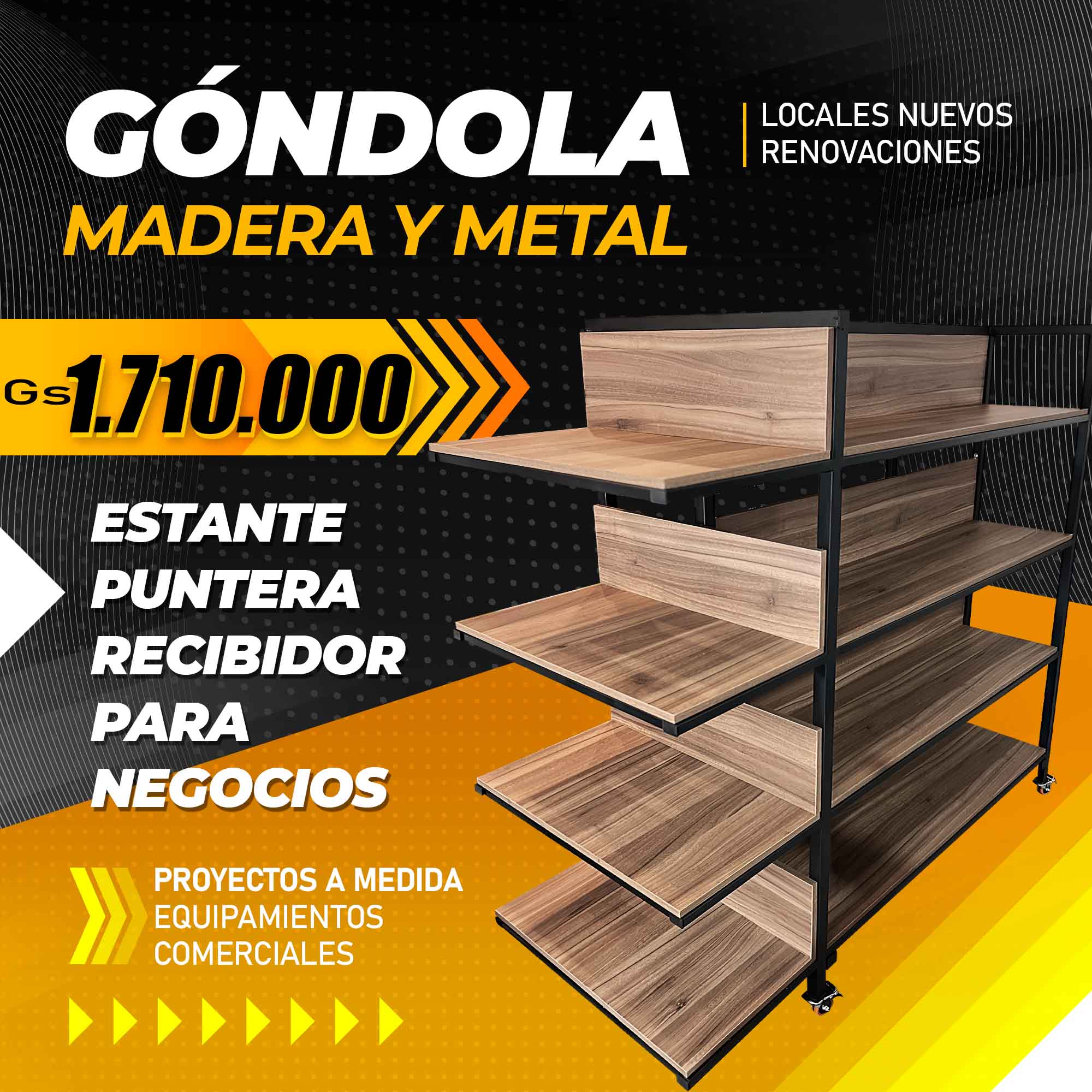 Gondola en Madera metal